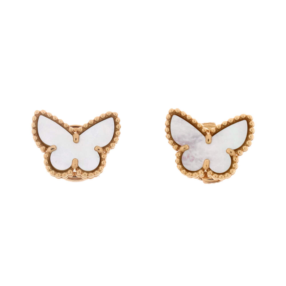 Van Cleef & Arpels Sweet Alhambra Butterfly Stud Earrings